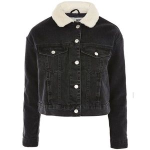 Topshop Sherpa Trucker Jacket
